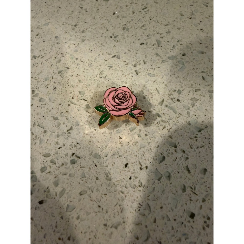 Pink Rose Blossom Enamel Pin Collectible Lapel Soft Enamel